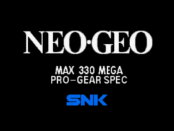 The original Neo-Geo startup screen.